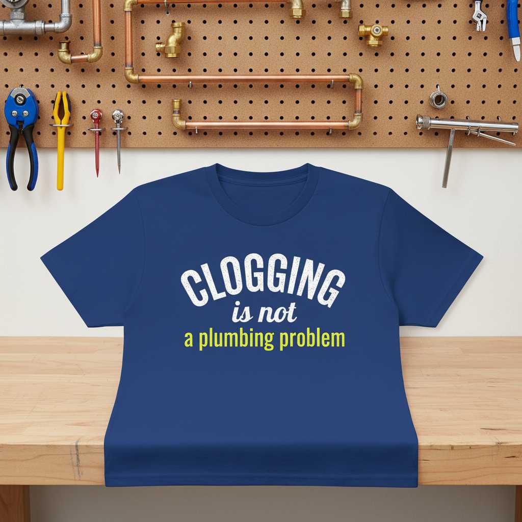 Clogging Is Not A Plumbing Problem Funny Square Dancing T-Shirt Graphic Tee Merch