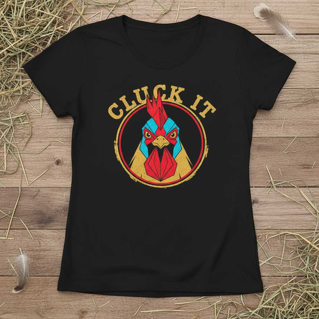 Cluck It Vintage Rooster T-Shirt, Funny Distressed Chicken Graphic Tee Merch