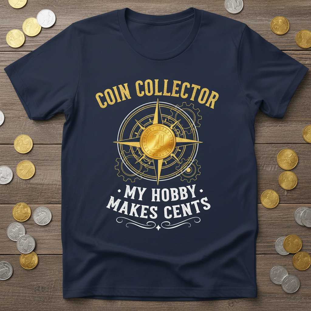 Coin Collector My Hobby Makes Cents Vintage T-Shirt, Funny Novelty Tee Idea