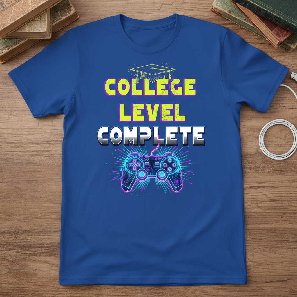 College Level Complete Retro T-Shirt, Graphic Graduation Tee Souvenir Idea
