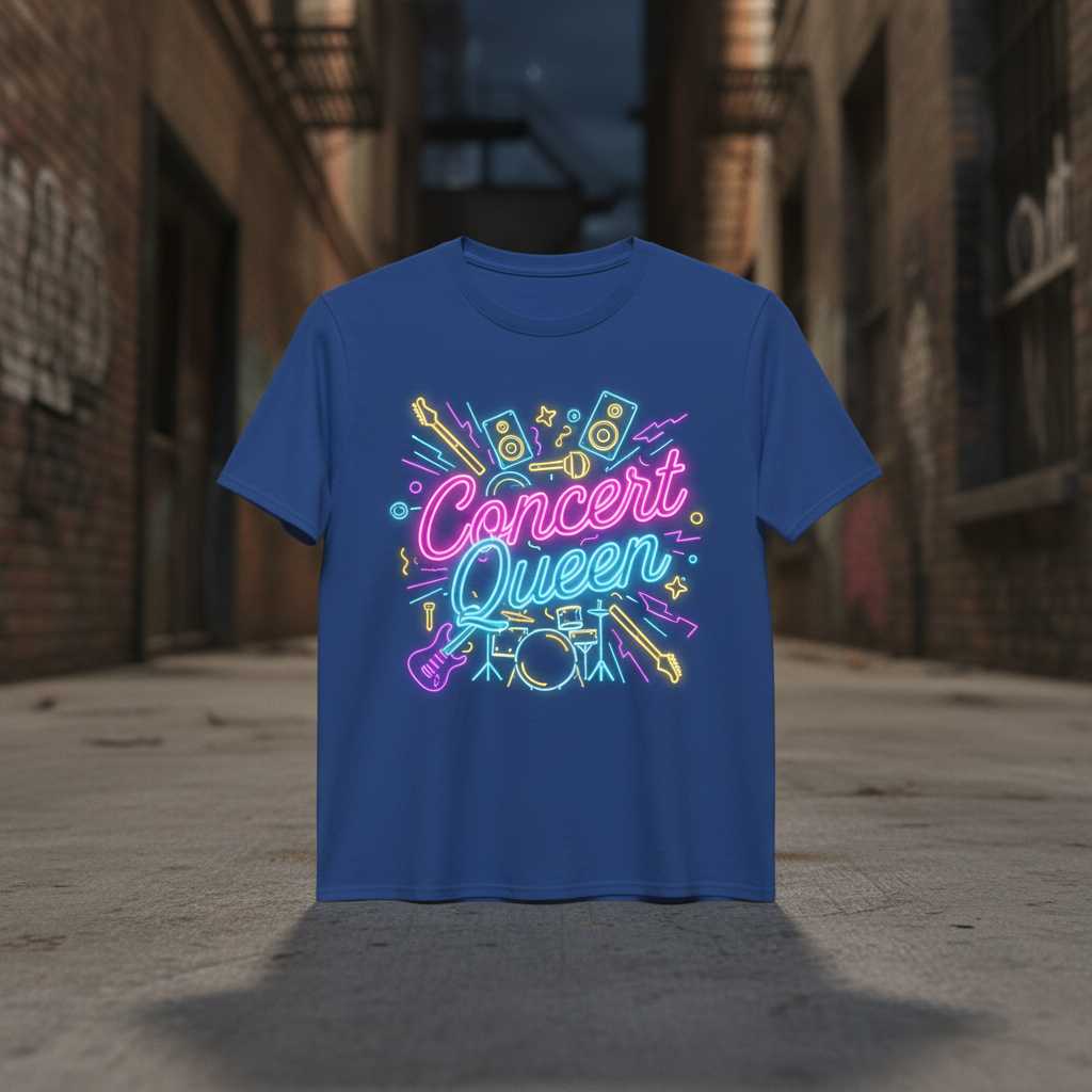 Concert Queen Retro Graphic T-Shirt, Music Lover Novelty Tee Merch Gear