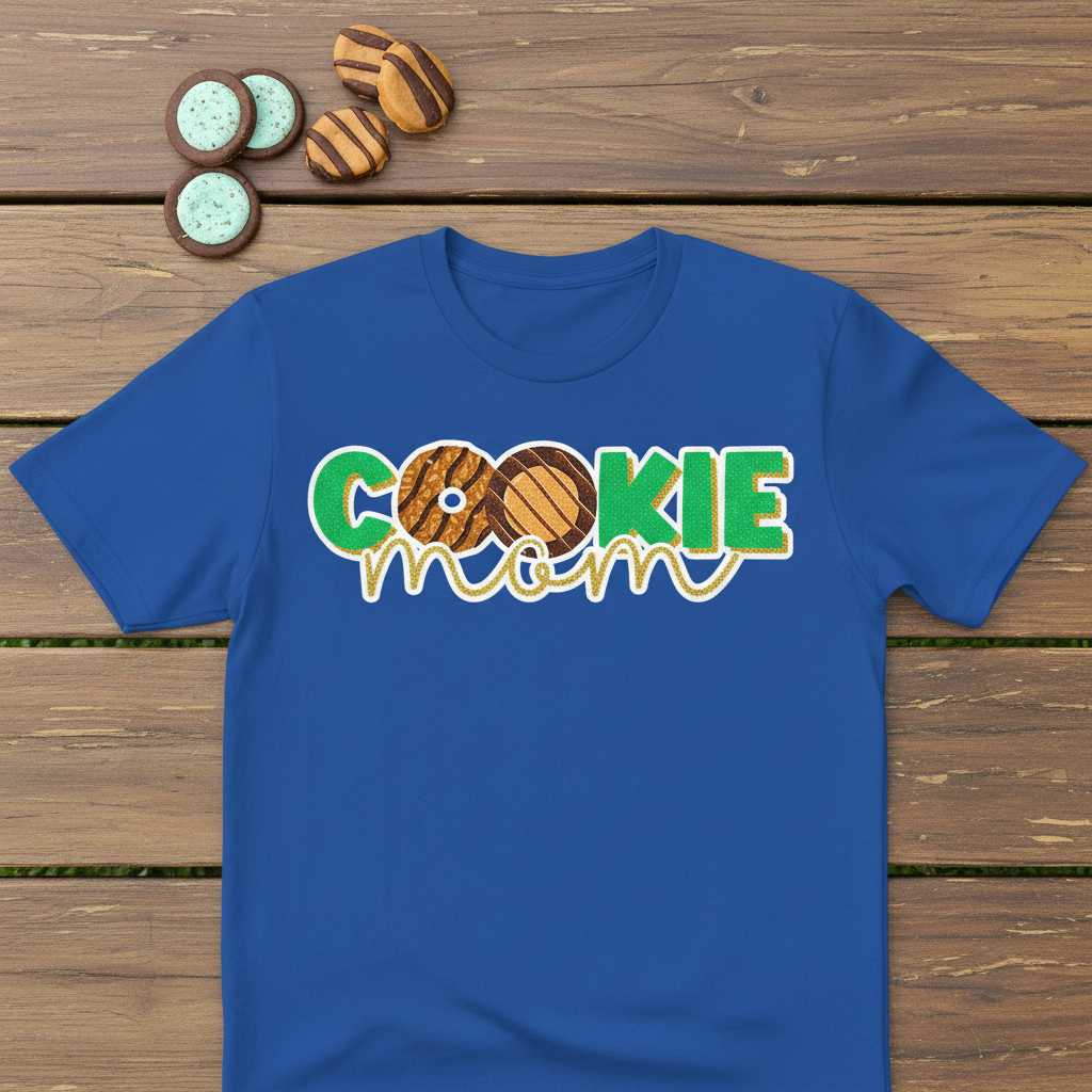 Cookie Mom Graphic T-Shirt, Funny Baking Novelty Tee Unisex Outfit Idea