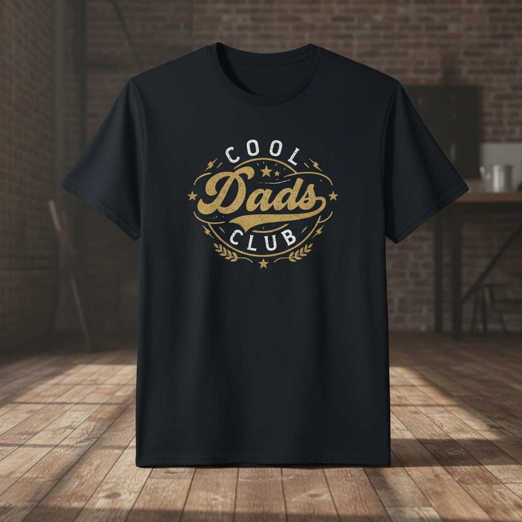Cool Dads Club Vintage Distressed T-Shirt, Graphic Tee Novelty Gift Idea