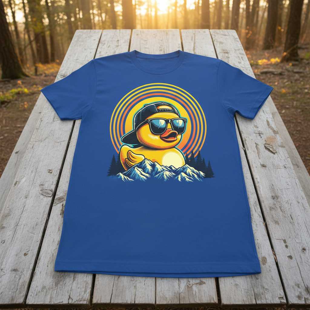 Cool Rubber Duck Sunglasses Retro Vintage T-Shirt, Unisex Graphic Tee Idea