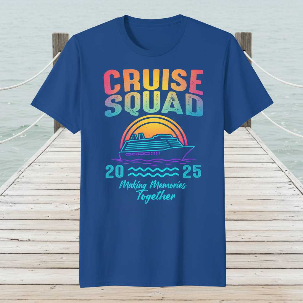 Cruise Squad 2025 Making Memories Together Retro T-Shirt, Graphic Tee Souvenir