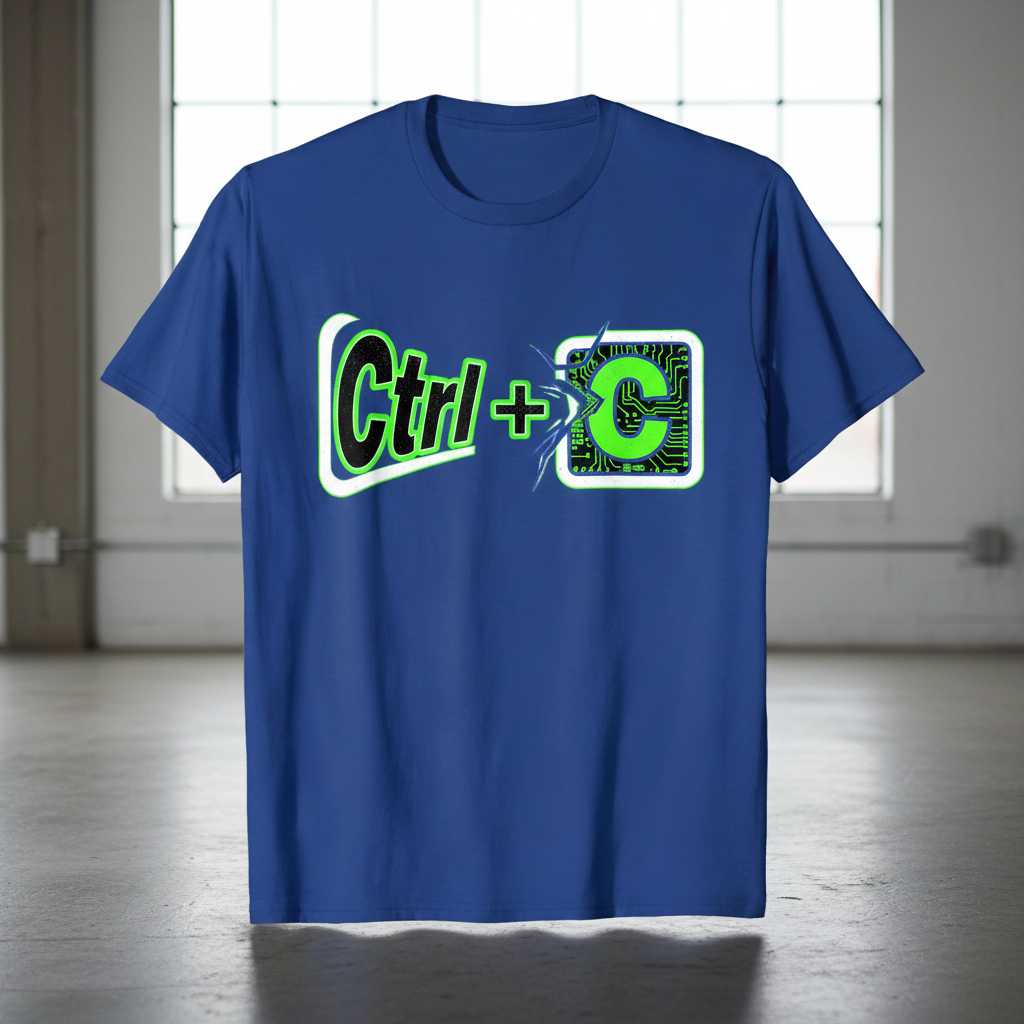 Ctrl + C Graphic T-Shirt, Funny Copy Paste Programmer Matching Tee Gift Idea