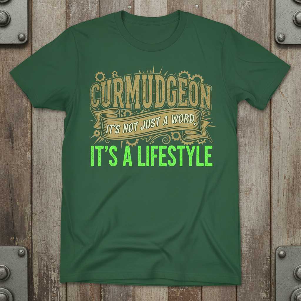 Curmudgeon Its Not Just A Word Its A Lifestyle Vintage T-Shirt Funny Tee