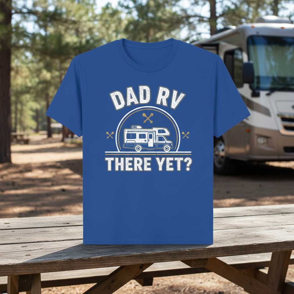 Dad Rv There Yet- Vintage Distressed T-Shirt, Funny Camping Graphic Tee Gear