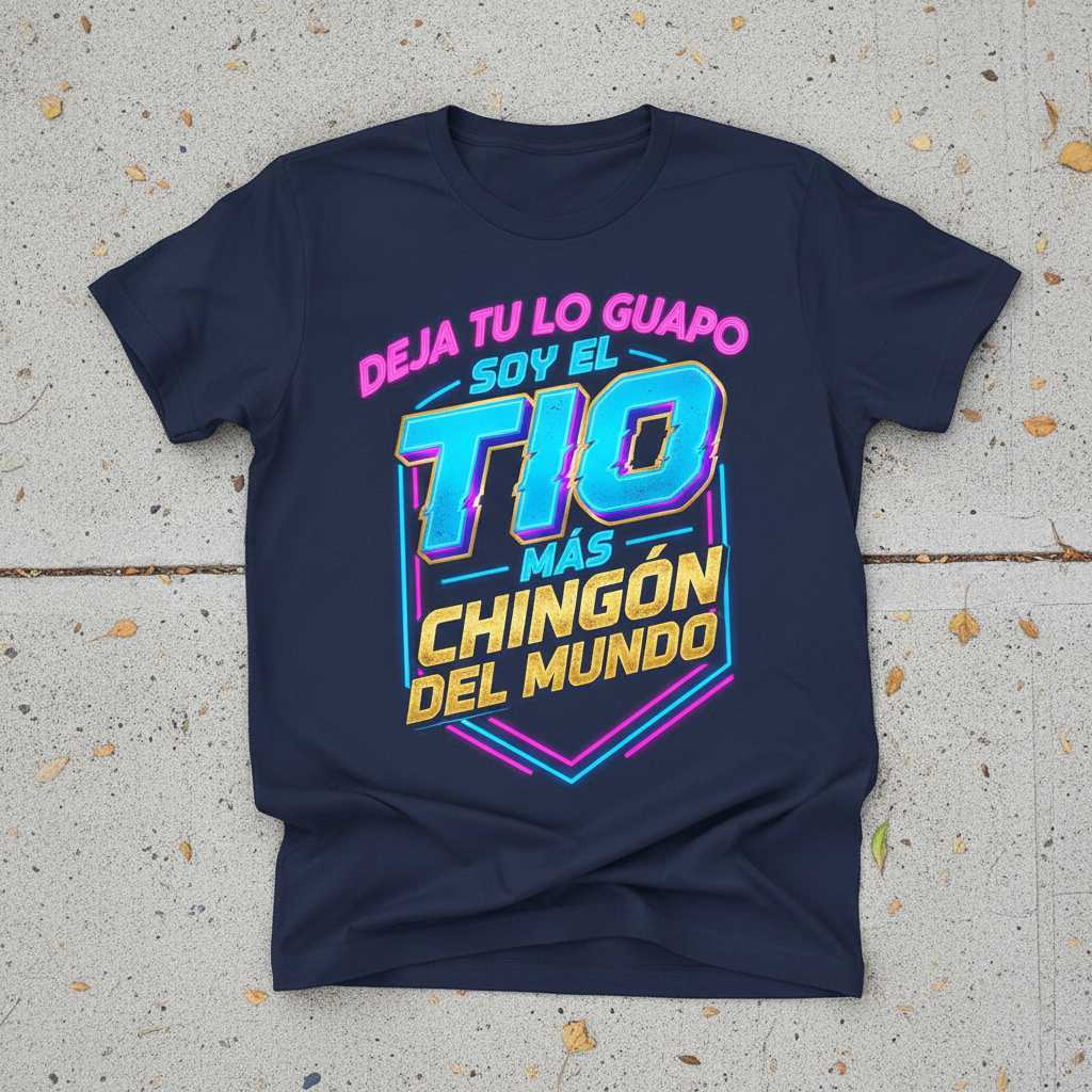 Deja Tu Lo Guapo Soy El Tio Más Chingón Del Mundo Retro T-Shirt Funny Tee Idea