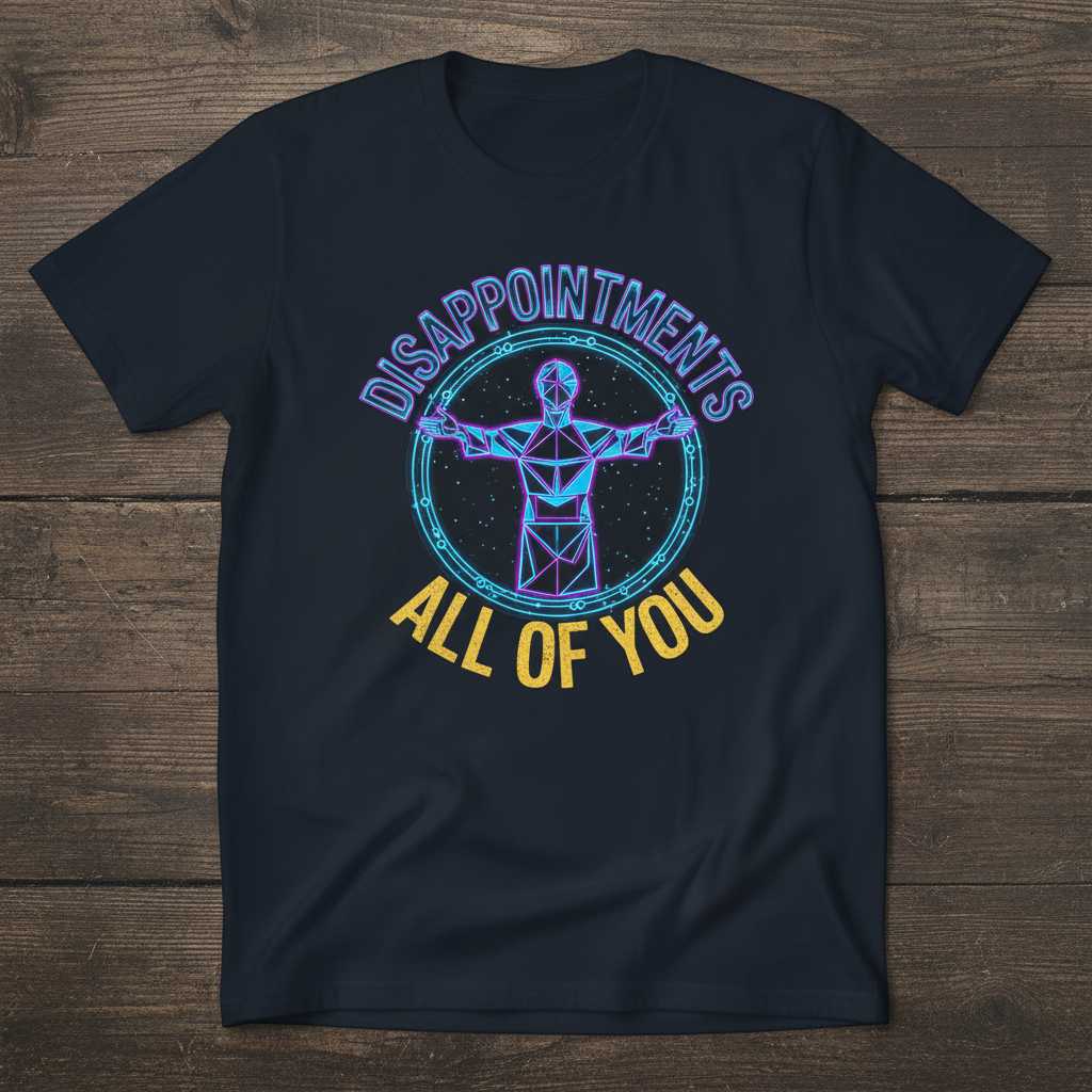 Disappointments All Of You Retro Neon T-Shirt, Funny Graphic Novelty Tee