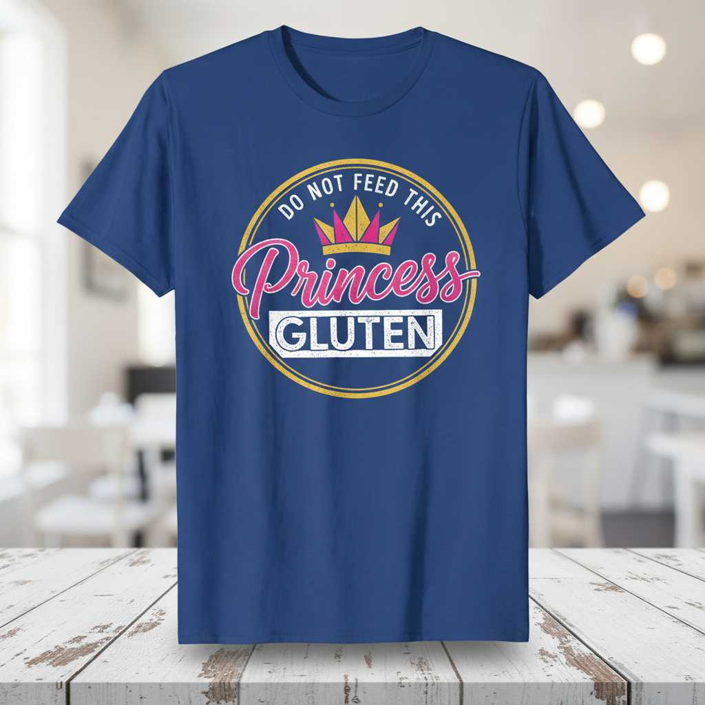 Do Not Feed This Princess Gluten Distressed T-Shirt, Funny Celiac Graphic Tee