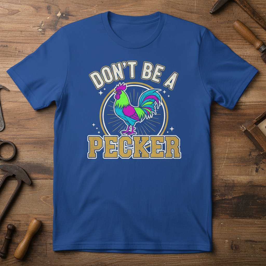 Dont Be A Pecker Retro Vintage T-Shirt, Funny Chicken Tee Graphic Merch