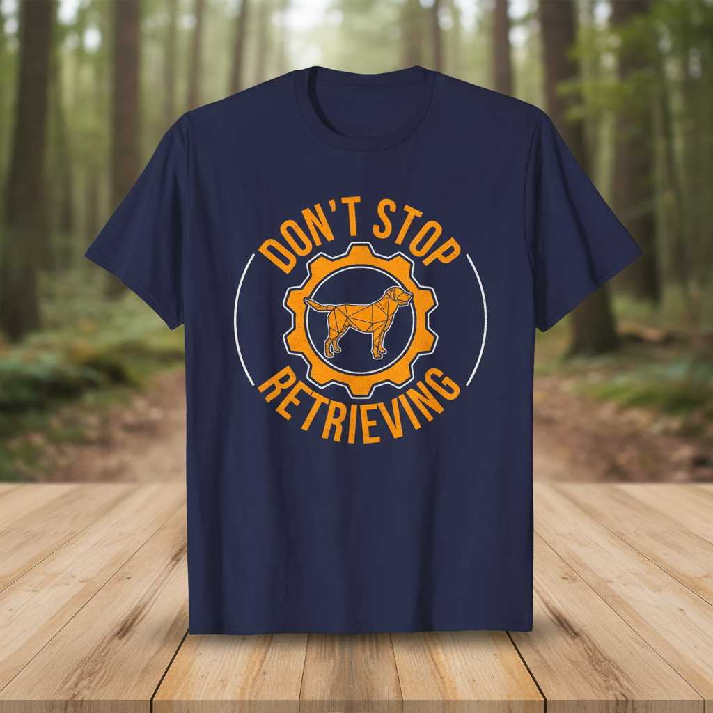 Dont Stop Retrieving Graphic T-Shirt, Funny Golden Retriever Tee Present Idea