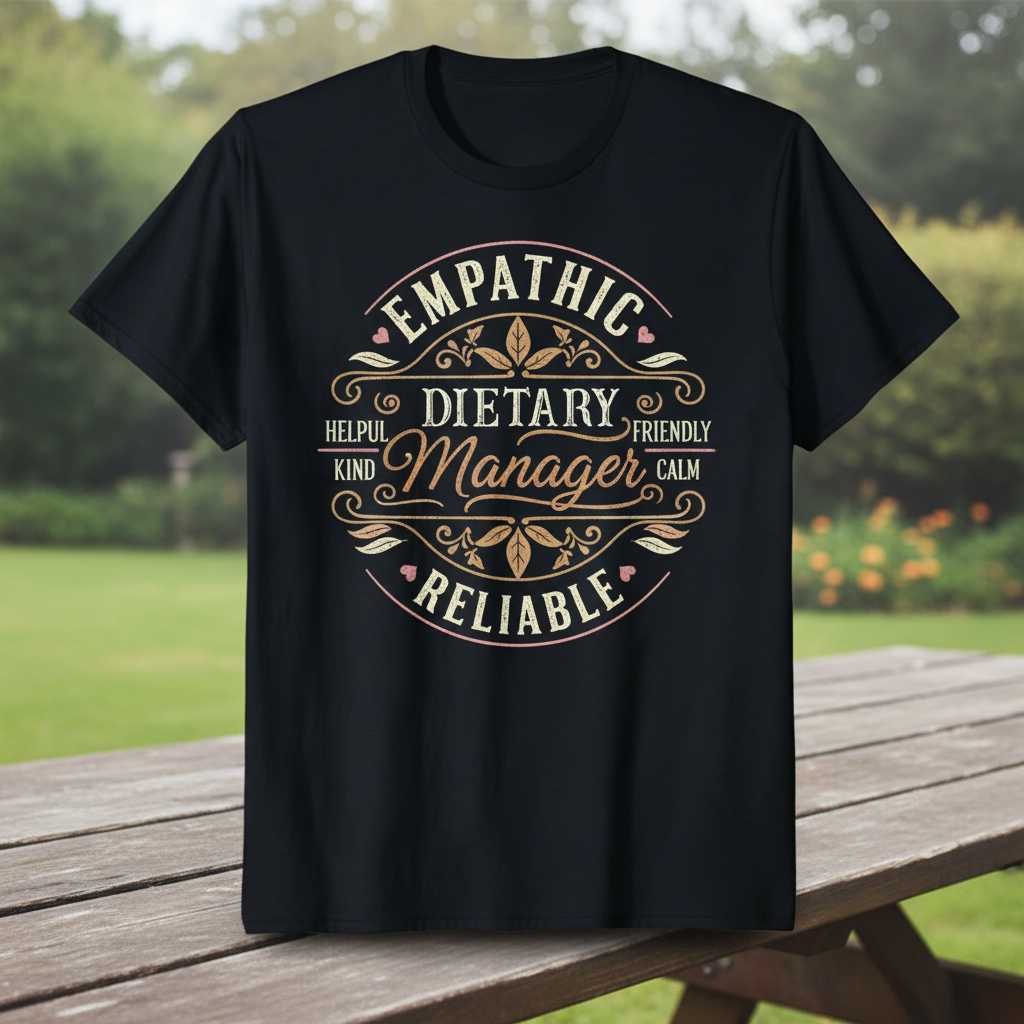 Empathic Dietary Manager Reliable Helpful Kind Friendly Calm Retro T-Shirt, Tee Present