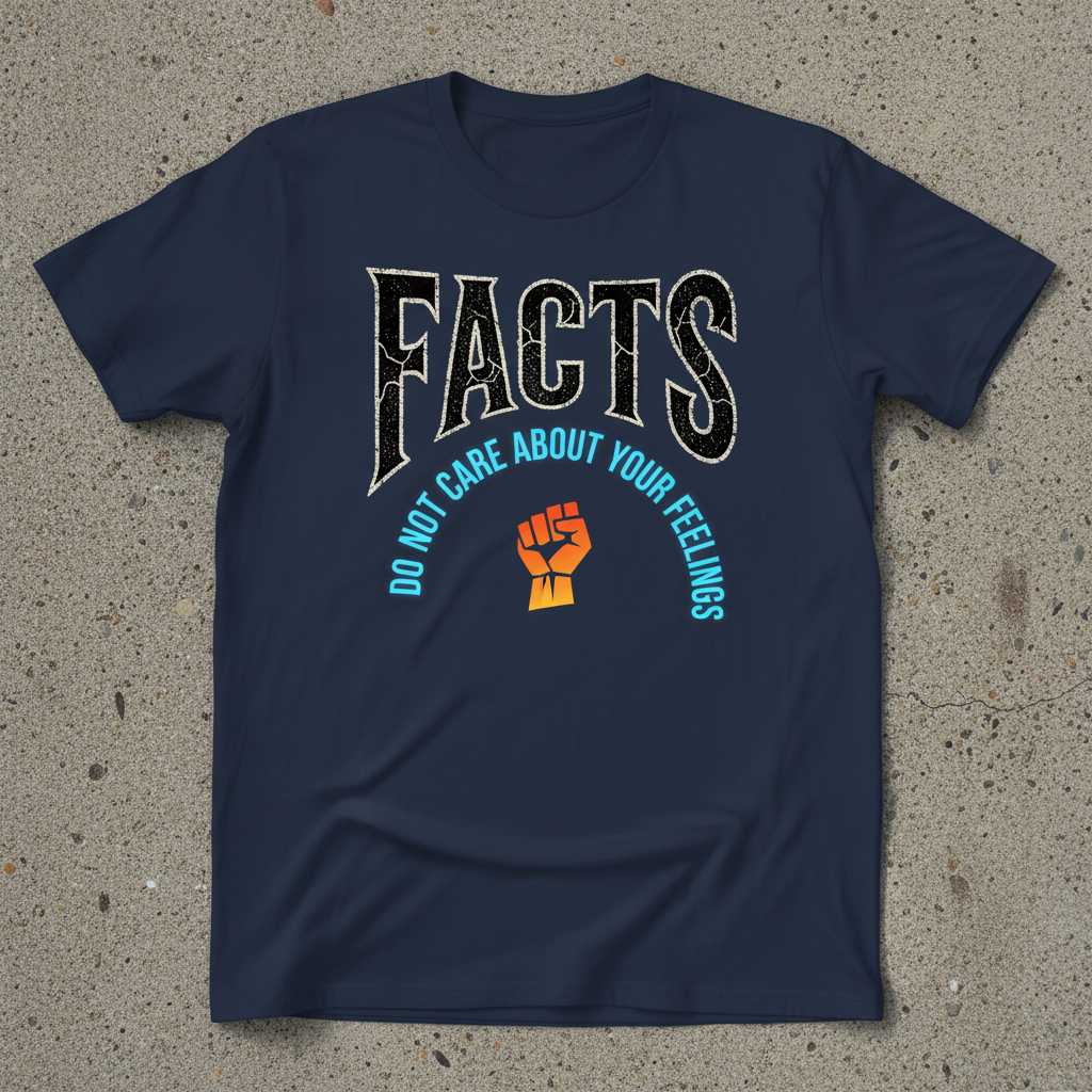 Facts Do Not Care About Your Feelings Distressed T-Shirt Novelty Tee
