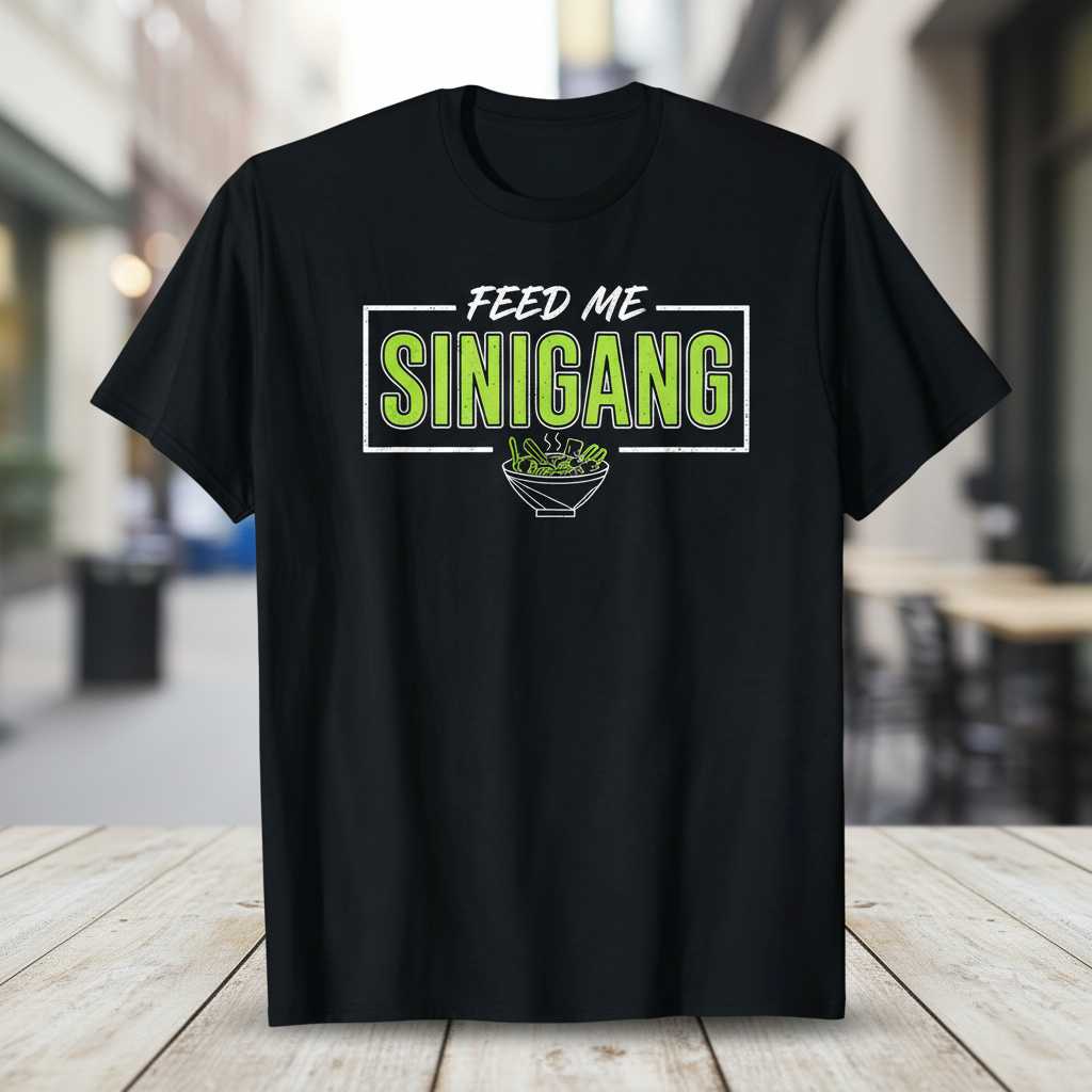 Feed Me Sinigang Distressed T-Shirt, Funny Philippines Food Tee Souvenir