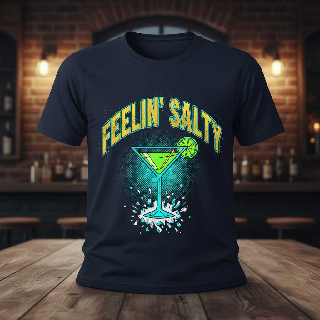Feelin Salty Retro Margarita T-Shirt, Funny Cinco De Mayo Graphic Tee Outfit