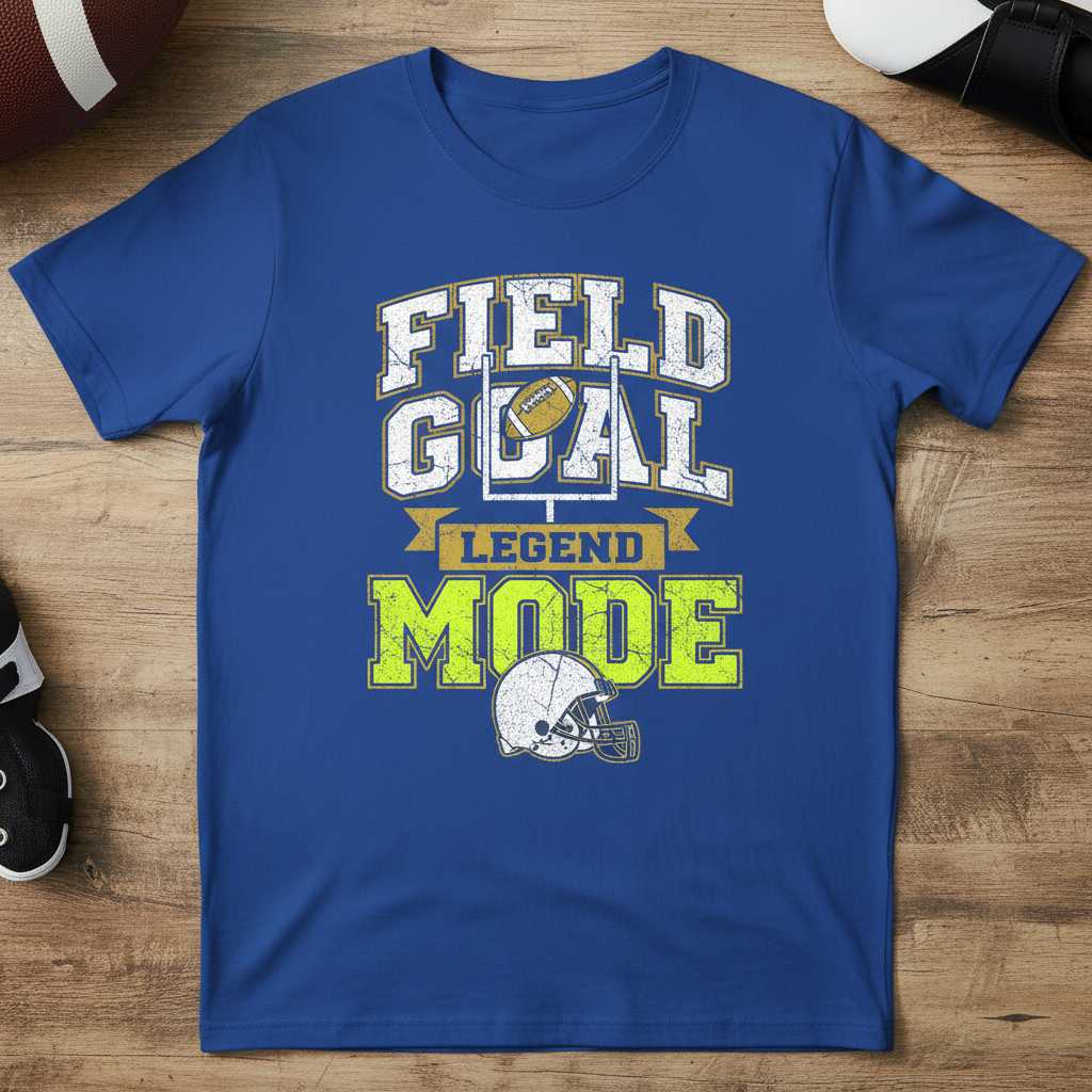 Field Goal Legend Mode Vintage Distressed T-Shirt, Graphic Football Tee Idea