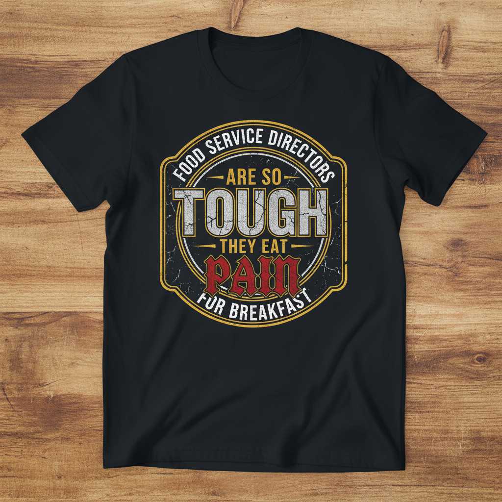 Food Service Directors Are So Tough They Eat Pain For Breakfast Vintage T-Shirt Funny Tee Gear