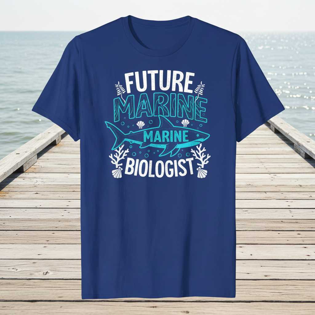 Future Marine Biologist Graphic T-Shirt, Funny Ocean Scientist Tee Idea