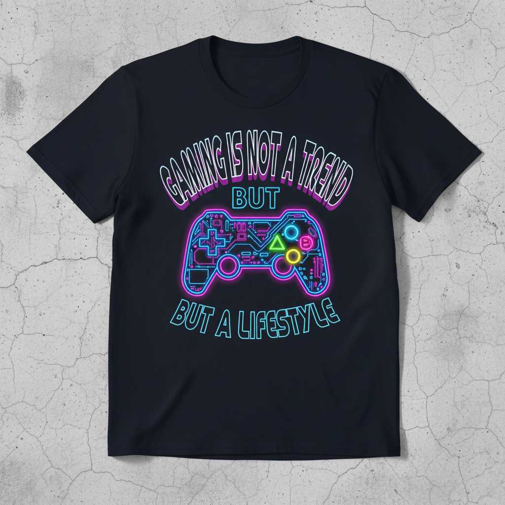 Gaming Is Not A Trend But Its A Lifestyle Retro T-Shirt Graphic Tee Merch