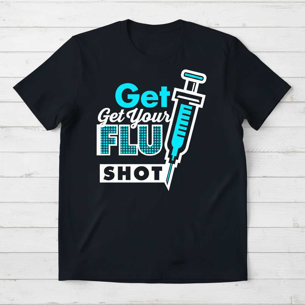 Get Get Your Flu Shot Graphic T-Shirt, Funny Nurse Vaccination Tee Idea