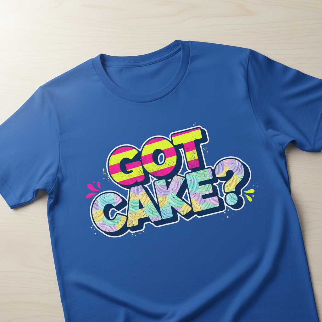 Got Cake- Retro 90s Graphic T-Shirt, Funny Novelty Tee Baking Gift Idea