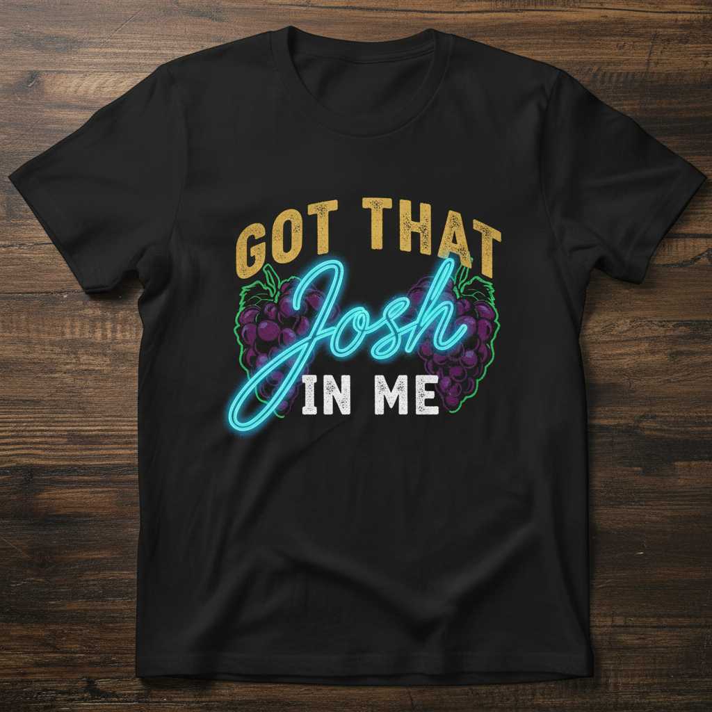 Got That Josh In Me Vintage T-Shirt, Funny Wine Graphic Tee Novelty Wear