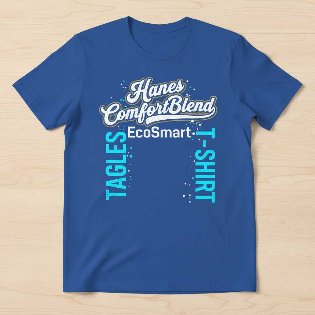 Hanes Comfortblend Ecosmart Tagless T-Shirt Distressed Graphic Tee Novelty Top