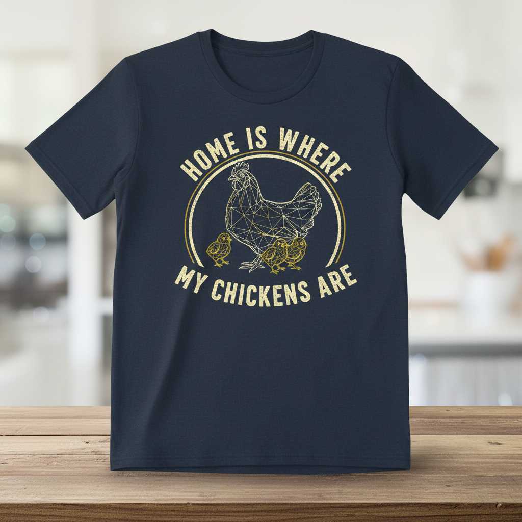 Home Is Where My Chickens Are Vintage Distressed T-Shirt, Graphic Tee Idea