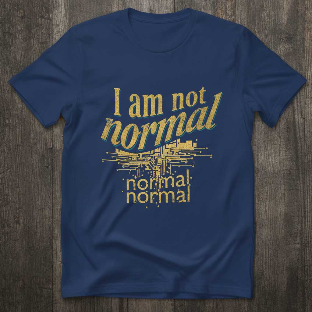 I Am Not Normal Vintage Graphic T-Shirt, Funny Novelty Tee Unisex Outfit Idea