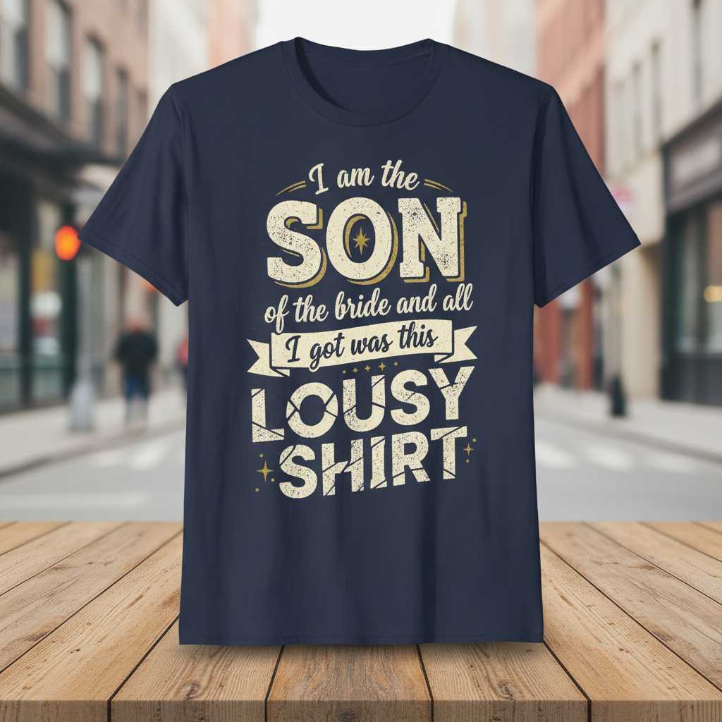 I Am The Son Of The Bride And All I Got Was This Lousy Shirt Vintage T-Shirt, Funny Tee Souvenir