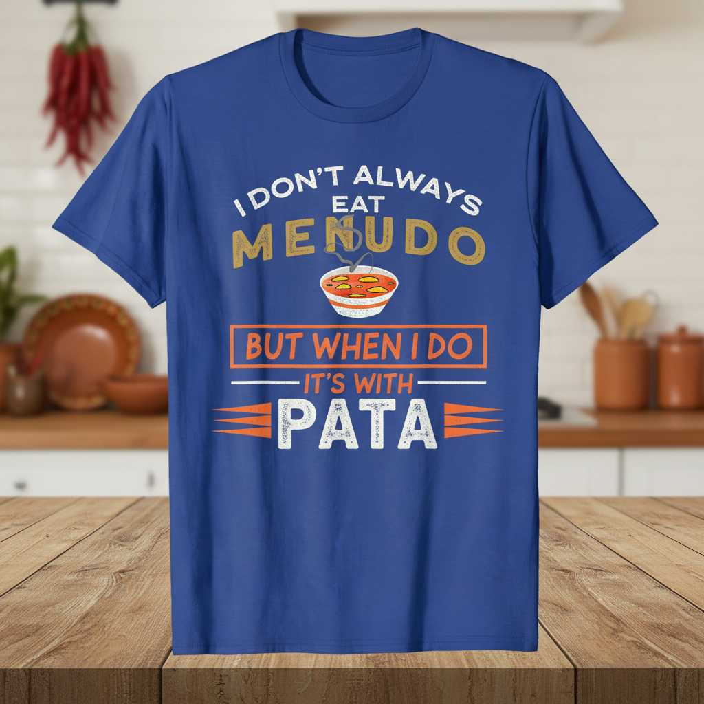I Dont Always Eat Menudo But When I Do Its With Pata Vintage T-Shirt Funny Tee