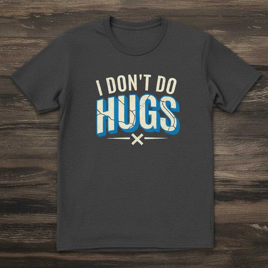 I Dont Do Hugs Distressed T-Shirt, Funny Unisex Graphic Tee Gift Idea