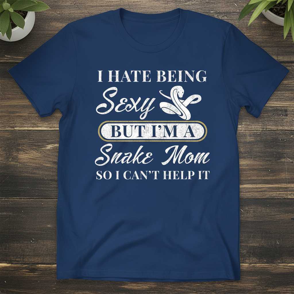 I Hate Being Sexy But Im A Snake Mom So I Cant Help It Distressed T-Shirt, Funny Tee