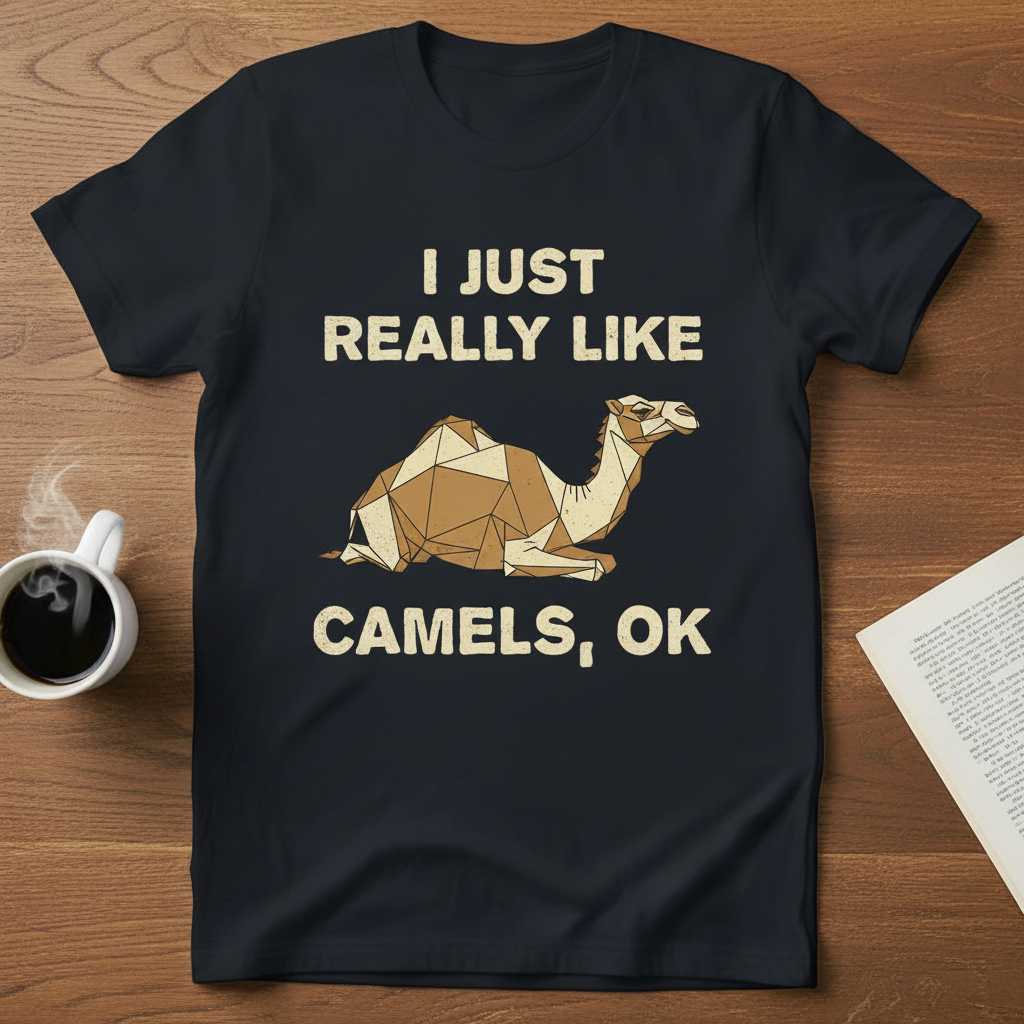 I Just Really Like Camels, Ok Distressed T-Shirt, Funny Graphic Tee Merch