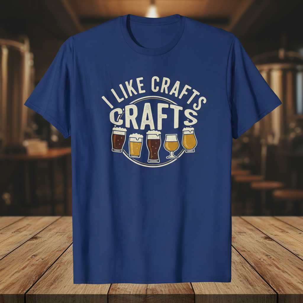 I Like Crafts Crafts Vintage Distressed T-Shirt Funny Beer Graphic Tee