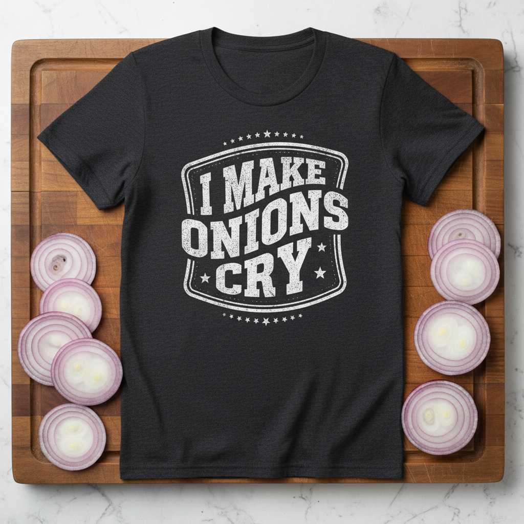 I Make Onions Cry Distressed Vintage T-Shirt, Funny Novelty Chef Tee Idea