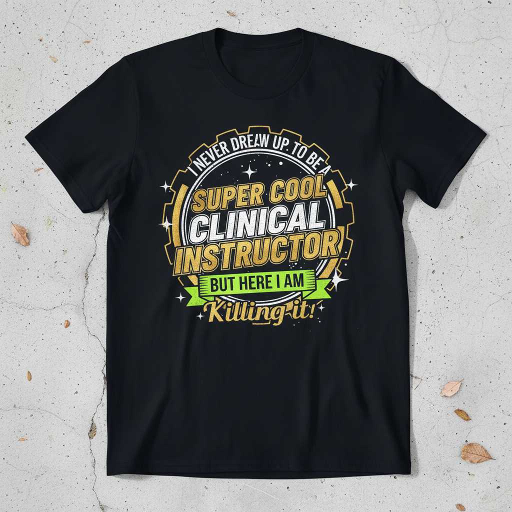 I Never Dream Up To Be A Super Cool Clinical Instructor But Here I Am Killing It! T-Shirt, Funny Tee Idea