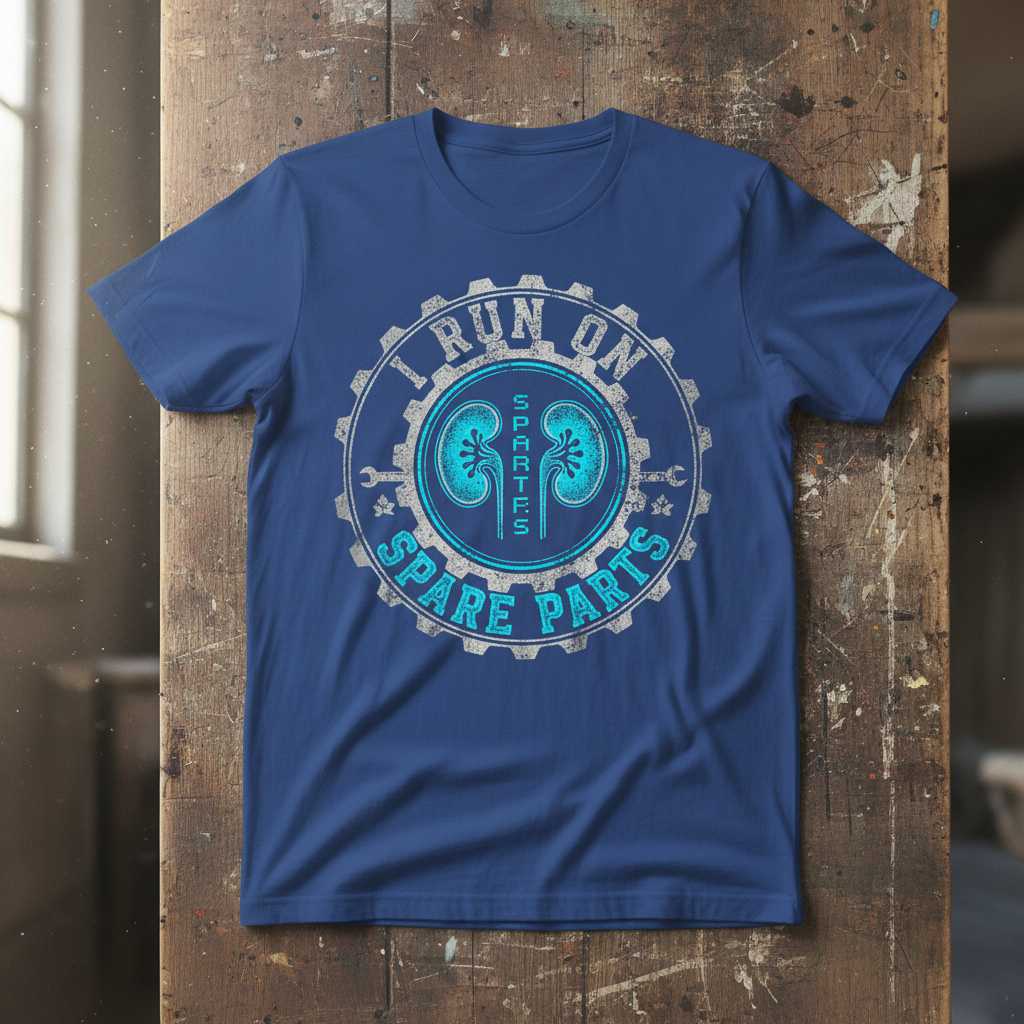 I Run On Spare Parts Vintage T-Shirt, Funny Kidney Transplant Survivor Tee
