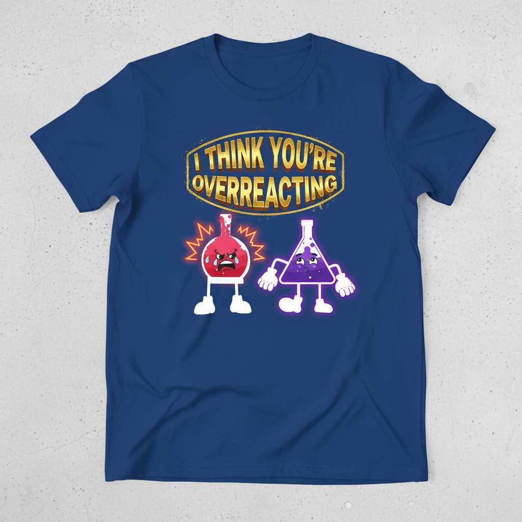 I Think Youre Overreacting Distressed Chemistry T-Shirt, Funny Science Tee