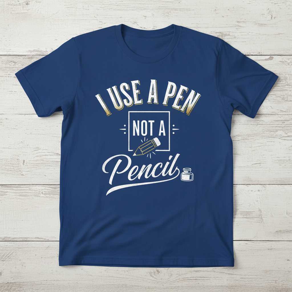 I Use A Pen Not A Pencil Graphic T-Shirt, Funny Crossword Solver Tee Idea