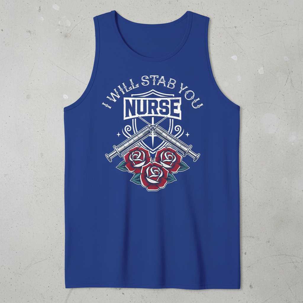 I Will Stab You Nurse Vintage Halloween T-Shirt, Funny Graphic Tee Outfit