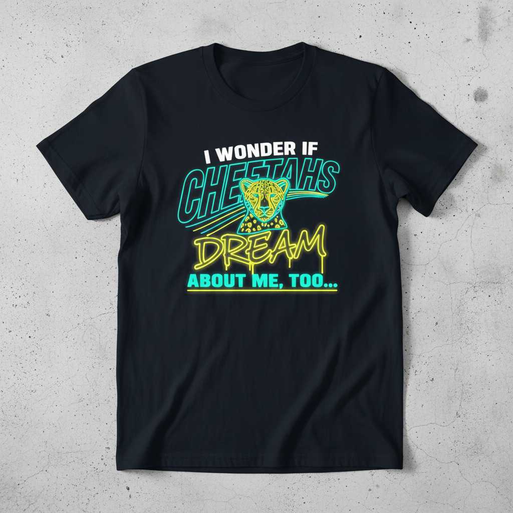 I Wonder If Cheetahs Dream About Me, Too... 90s Graphic T-Shirt, Funny Tee