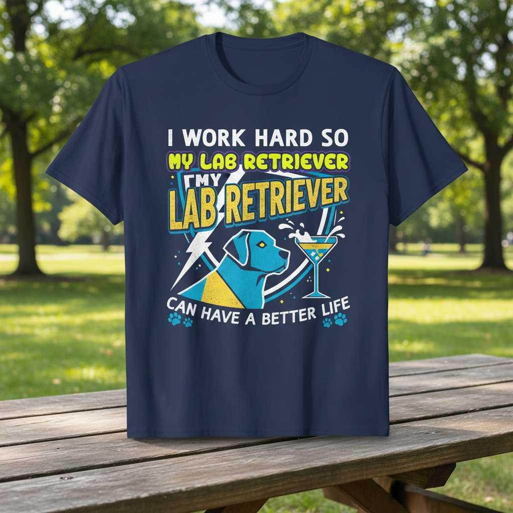 I Work Hard So My Lab Retriever Can Have A Better Life T-Shirt Funny Tee