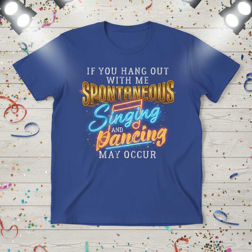 If You Hang Out With Me Spontaneous Singing And Dancing May Occur Broadway Musical T-Shirt, Theater Tee Idea