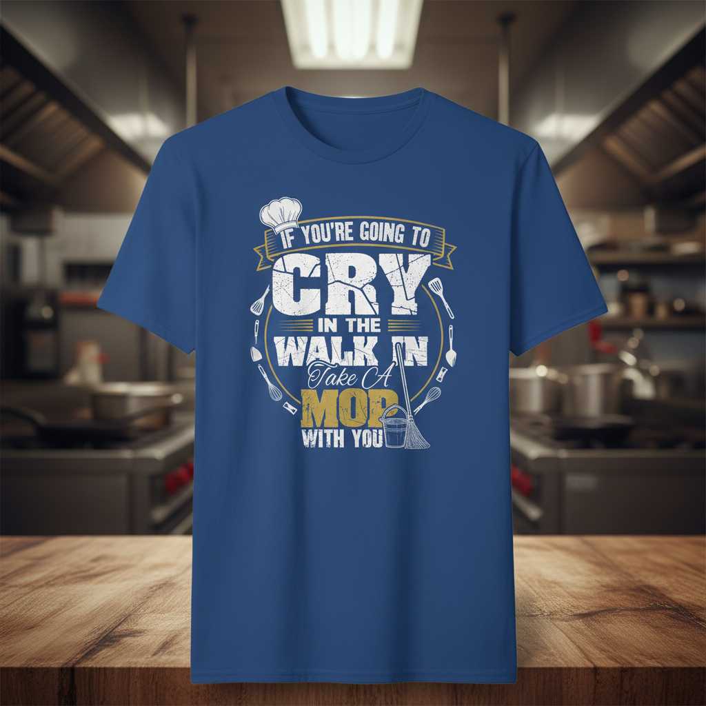 If Youre Going To Cry In The Walk In Take A Mop With You Distressed T-Shirt Funny Tee