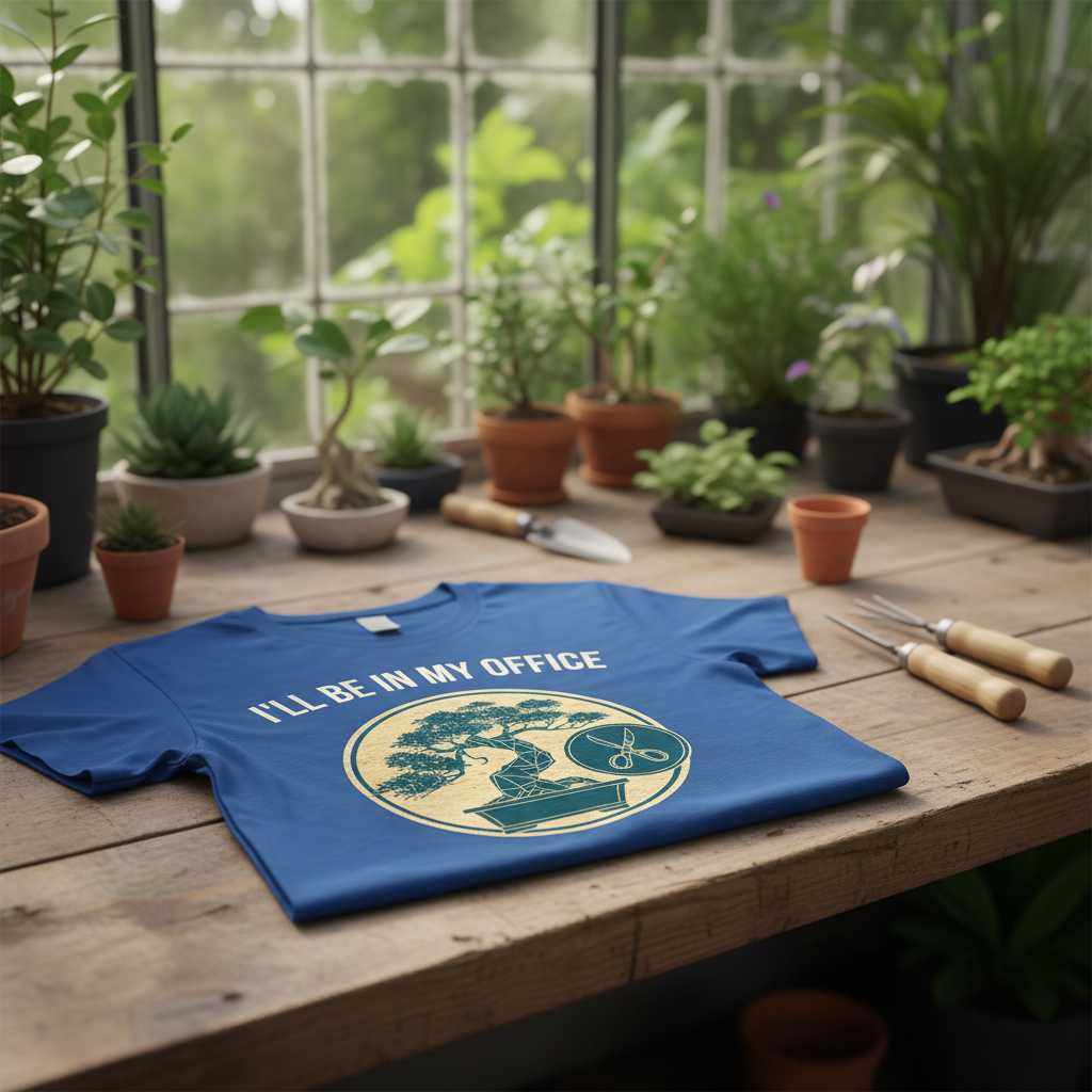 Ill Be In My Office Bonsai Tree Retro T-Shirt, Funny Graphic Tee Idea