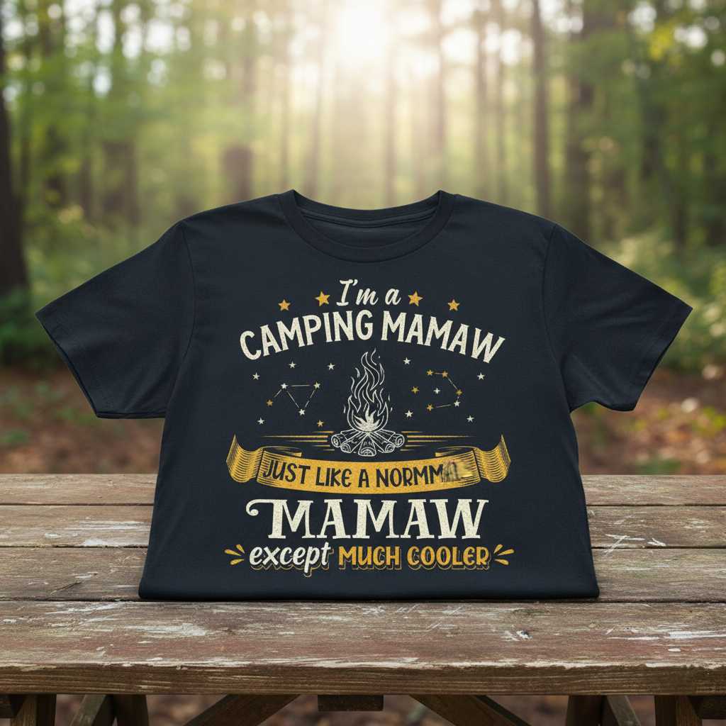 Im A Camping Mamaw Just Like A Normal Mamaw Except Much Cooler T-Shirt, Funny Tee Idea