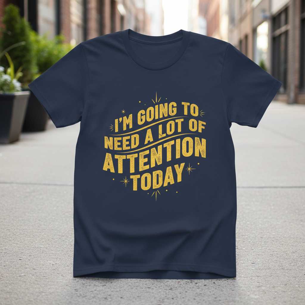 Im Going To Need A Lot Of Attention Today Distressed T-Shirt, Funny Tee Idea